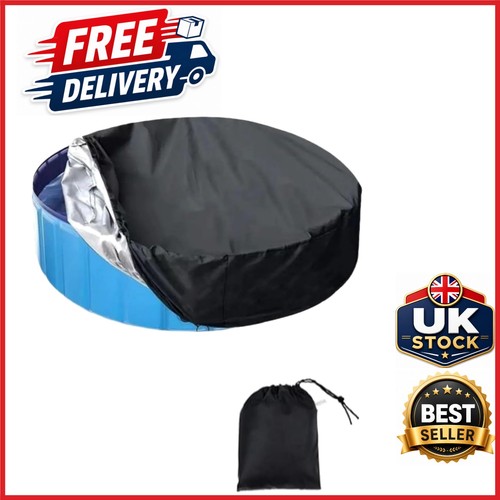 Black foldable swimming pool - black,