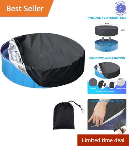 Foldable black pool cover - black,